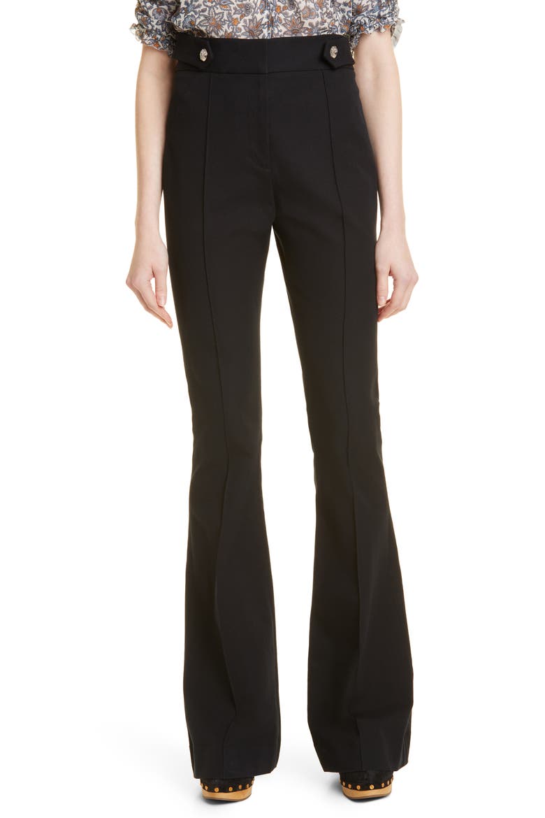 Elsbury Flare Pants, Main, color, BLACK