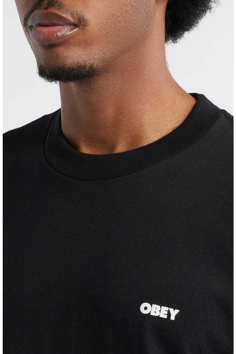 I Will Obey Cotton Logo T-Shirt, Alternate, color, BLACK