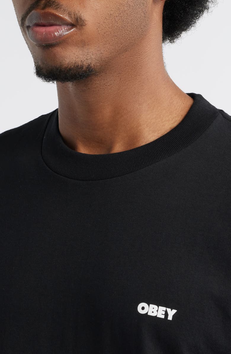 Obey I Will Obey Cotton Logo T-Shirt, Alternate, color, Black