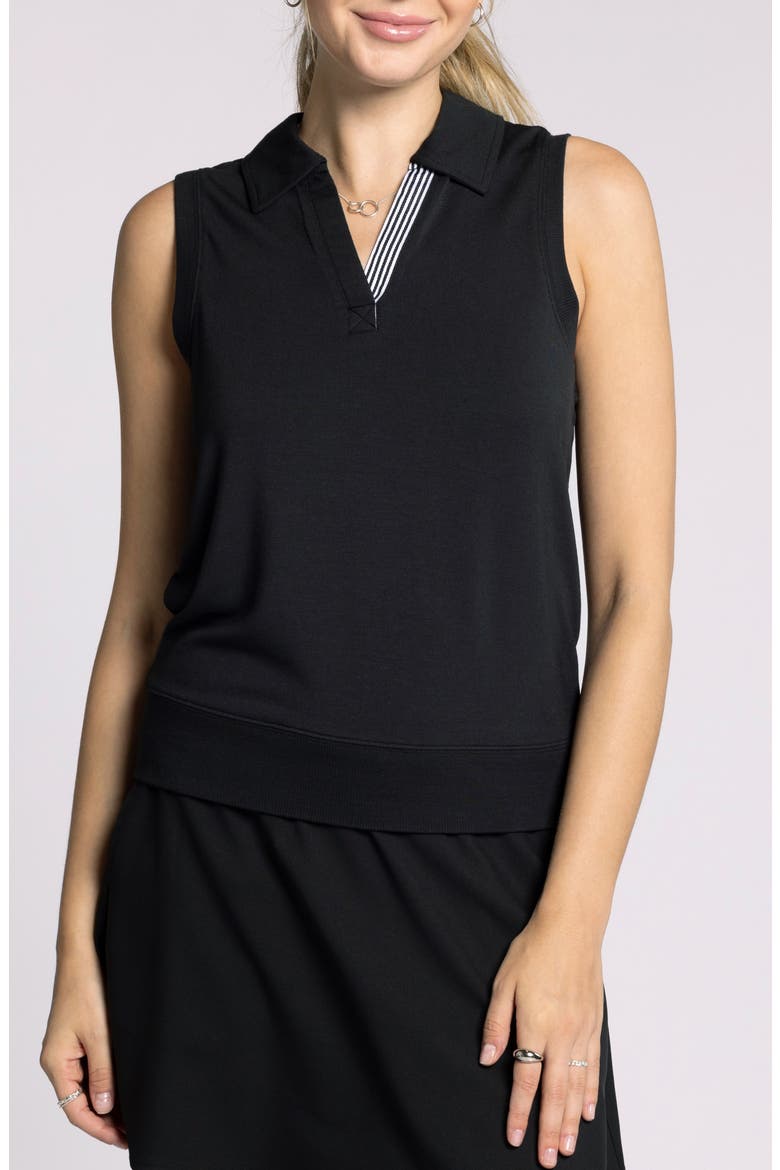 Heidi Polo Tank, Main, color, BLACK GRANITE