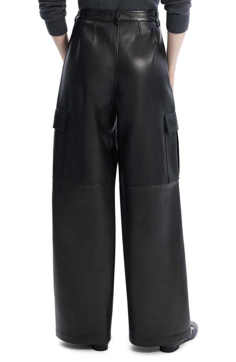 Theory Leather Cargo Pants, Alternate, color, 