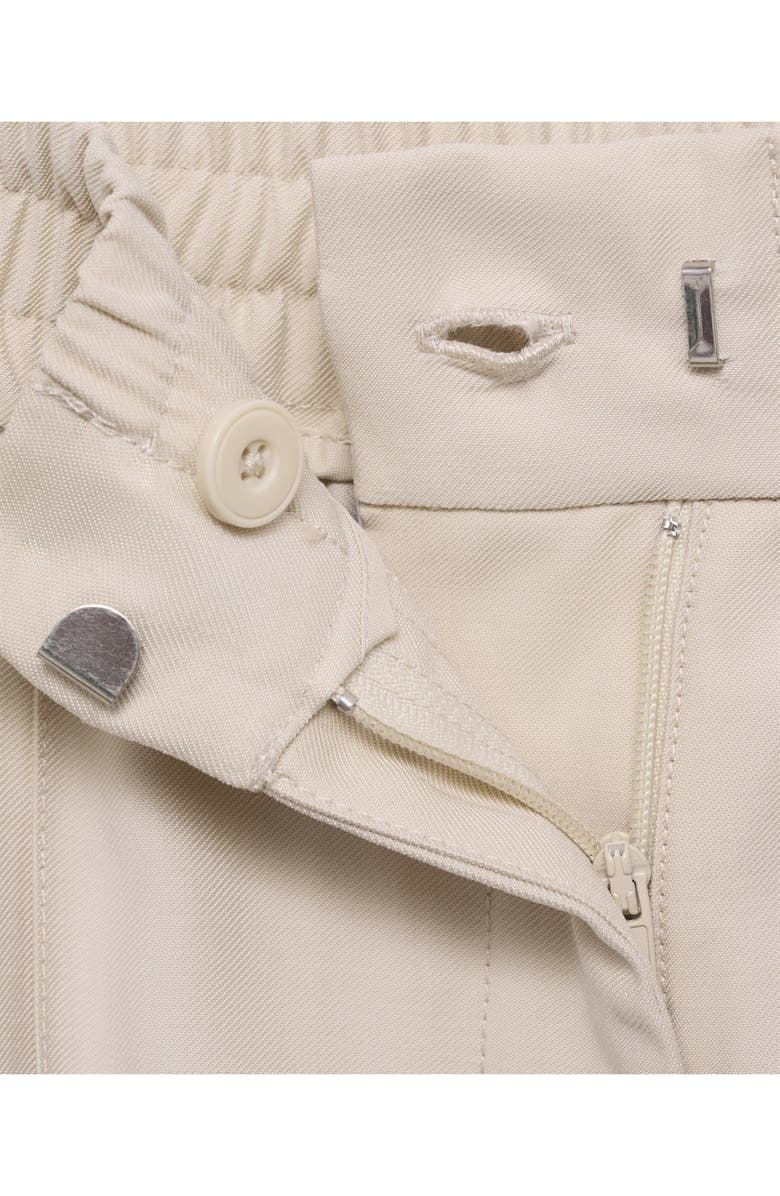 MANGO Elastic Waist Shorts, Alternate, color, Beige