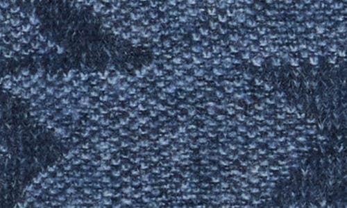 Lucky Brand Pattern Full Zip Sweater In Blue