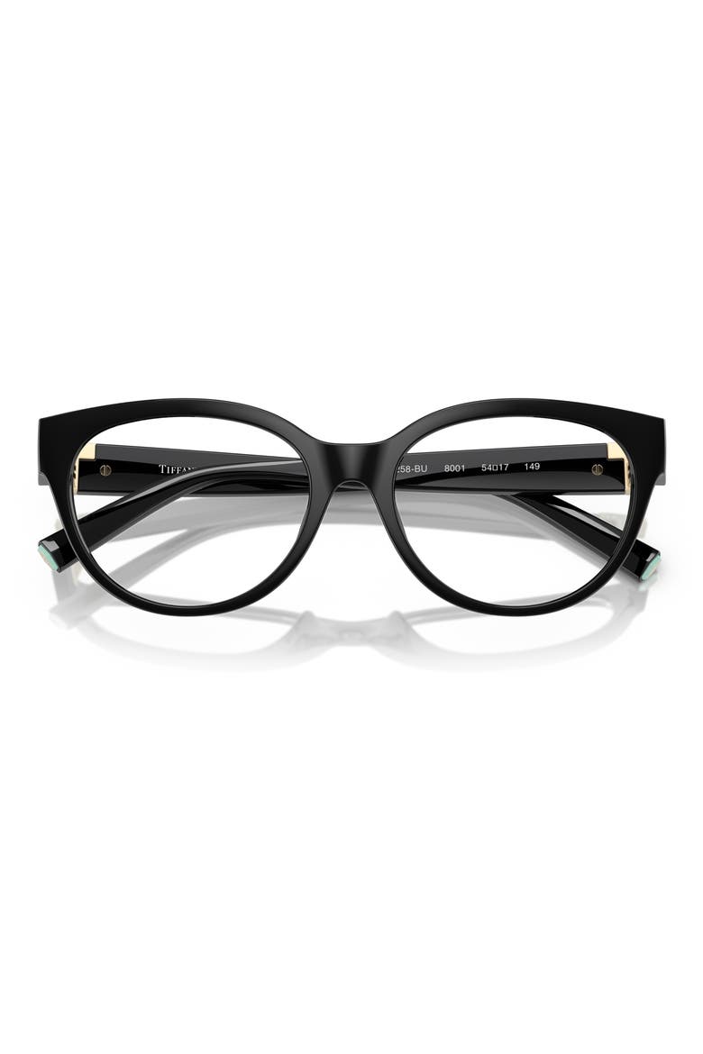 52mm Cat Eye Optical Glasses, Alternate, color, BLACK