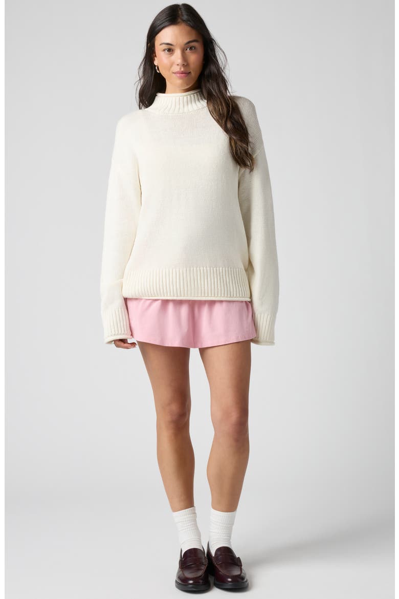 Roll With It Mock Neck Sweater, Alternate, color, JET STREAM