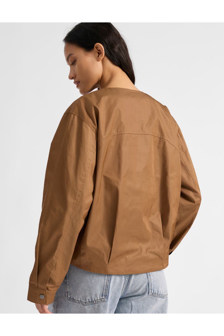 Pleat Hem Bomber Jacket, Alternate, color, Tan