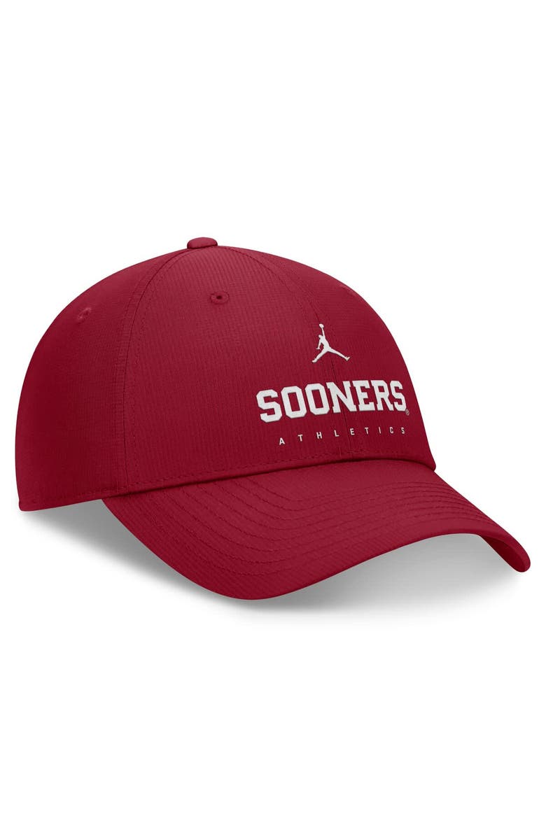 Jordan Brand Men's Jordan Brand Crimson Oklahoma Sooners 2024/25 On-Field Club Performance Adjustable Hat, Alternate, color, 