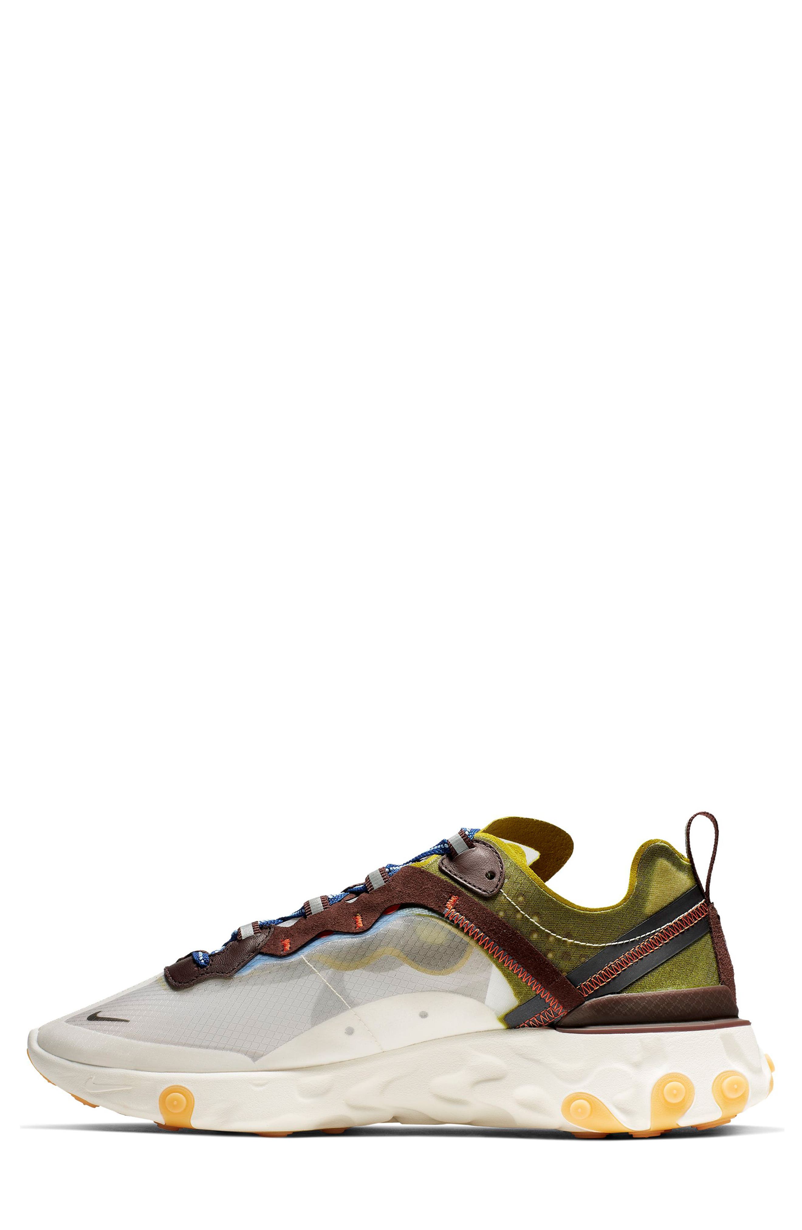 React Element 87 Sneaker, Alternate, color, MOSS/ BLACK/ EL DORADO