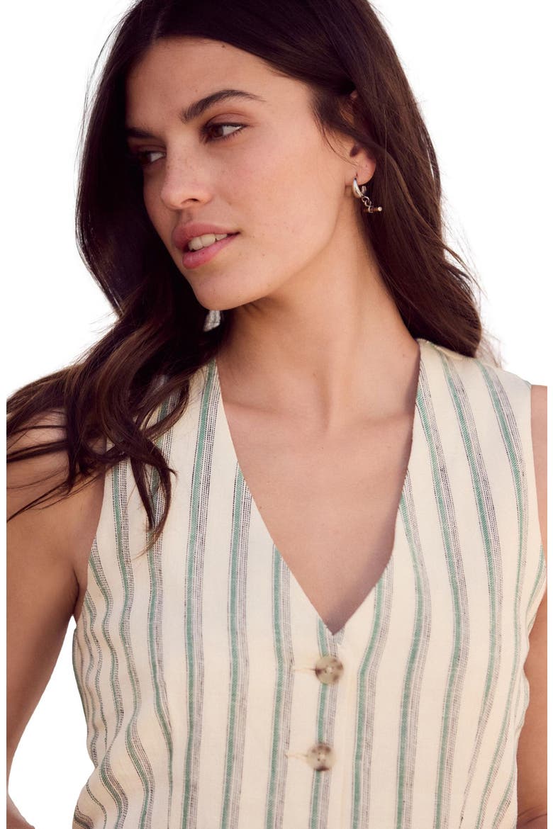 Stripe Vest, Alternate, color, WHITE