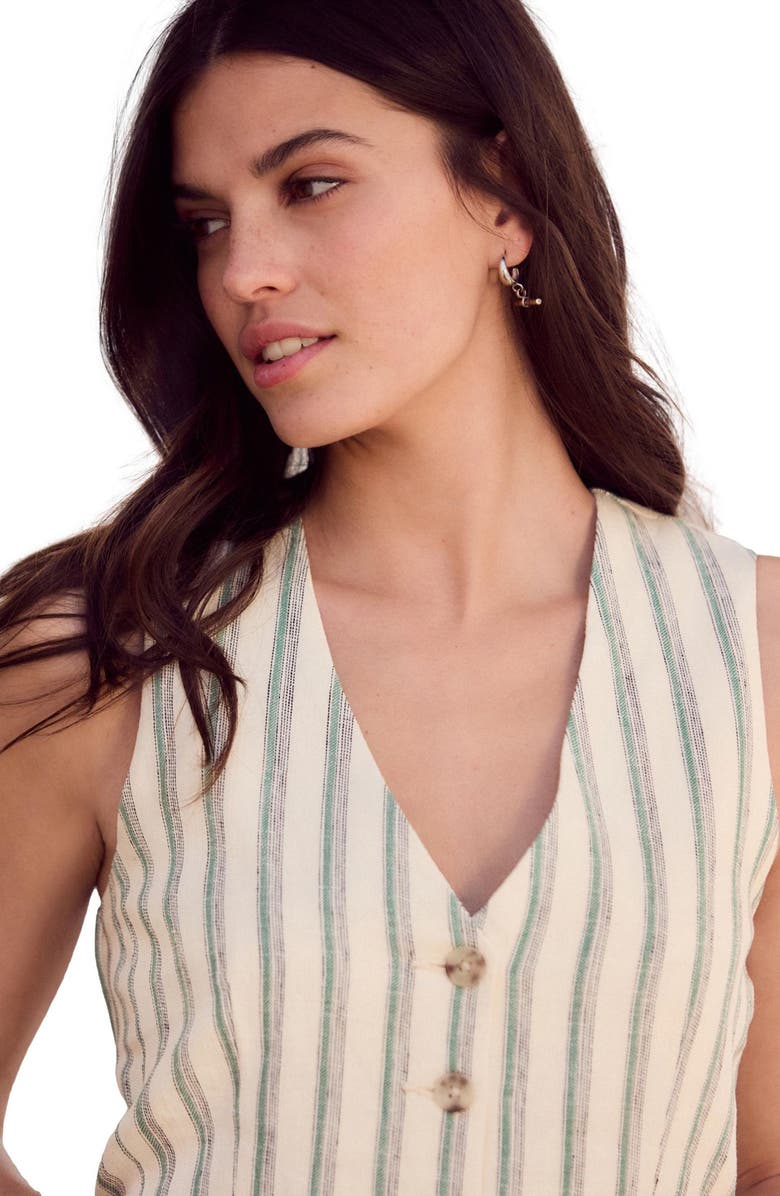 NEXT Stripe Vest, Alternate, color, White