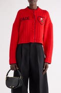 Chloé Logo Heart Wool & Cashmere Cardigan