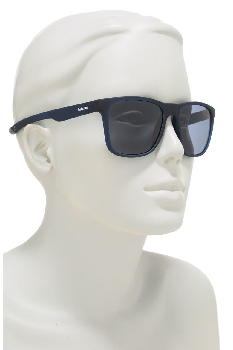 55mm Square Polarized Sunglasses, Alternate, color, BLUE/ OTHER / SMOKE POLARIZED