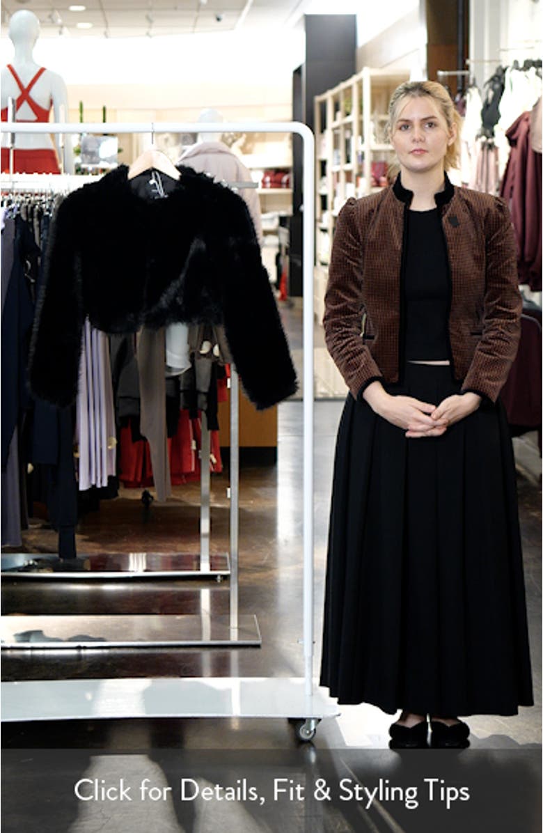 Faux Fur Crop Jacket, sales video thumbnail