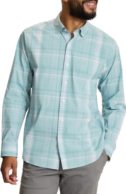 Sarasota Stretch La Cumbre Plaid Long Sleeve Button Up Shirt