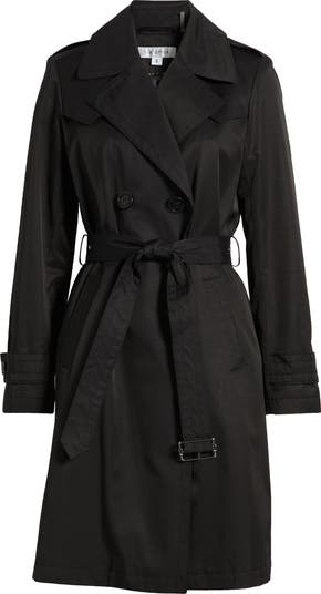 Blend Coat Via Spiga Hooded Trench Coat Via Spiga Water Resistant