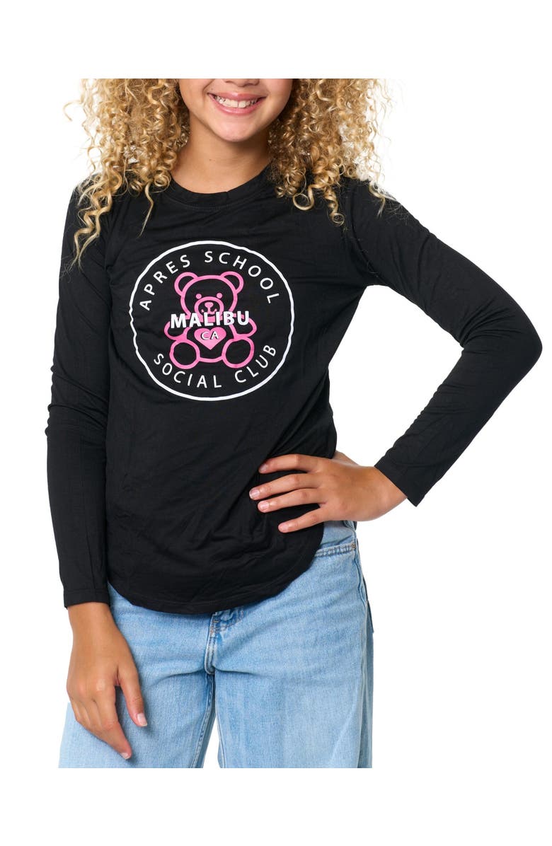 Malibu Sugar Tunic top with APRES screen - Big Kid, Main, color, Black