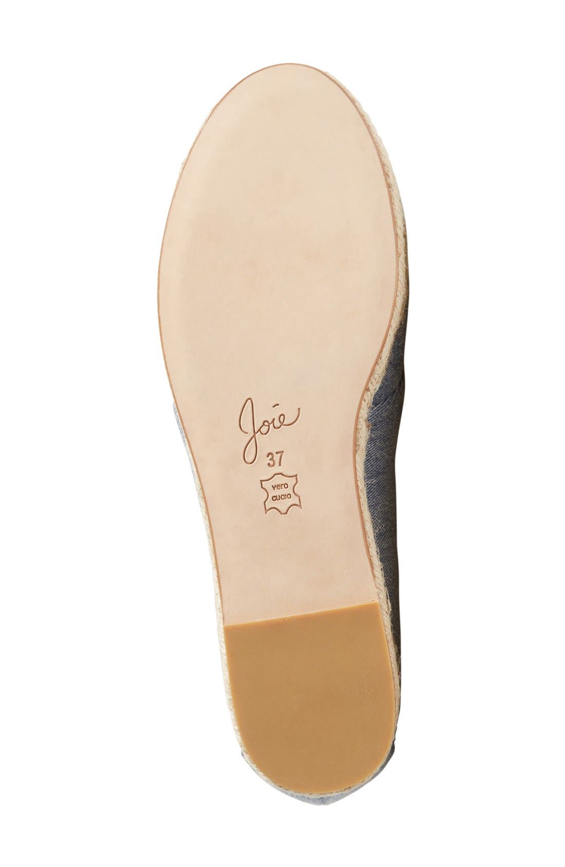 'Wallie' Lace-Up Espadrille Flat, Alternate, color, DENIM