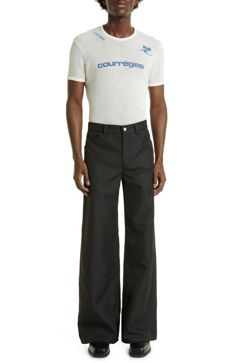 Courrèges Baggy Twill Carpenter Pants, Alternate, color, 