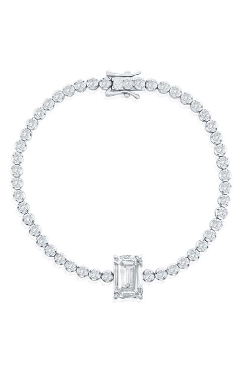 Sterling Silver Cubic Zirconia Tennis Bracelet