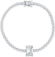 SIMONA Sterling Silver Cubic Zirconia Tennis Bracelet