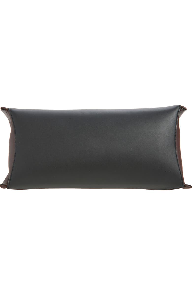 JW Anderson Loafer Leather Tote, Alternate, color, Burgundy/ Black