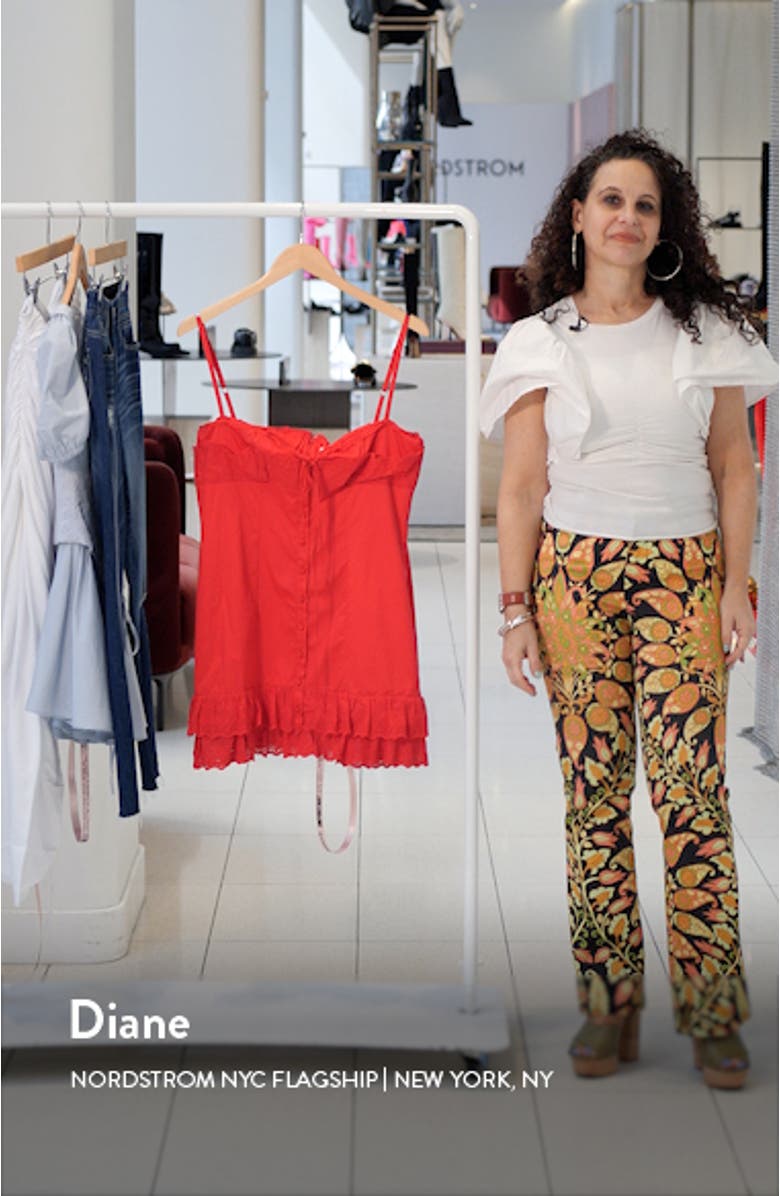 Luci Eyelet Button-Up Cotton Blend Cocktail Dress, sales video thumbnail