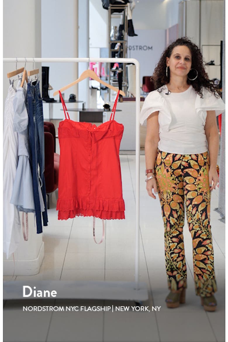 Luci Eyelet Button-Up Cotton Blend Cocktail Dress video
