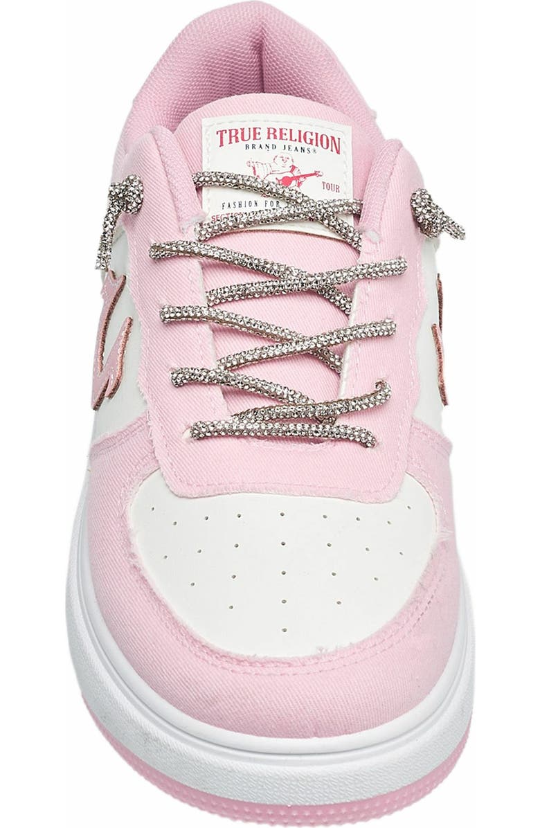 True Religion Ladies Allison Logo Sneaker, Alternate, color, Pink