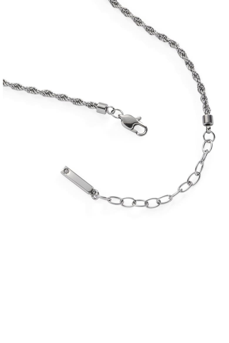 Mini Rope Chain Anklet, Alternate, color, Silver