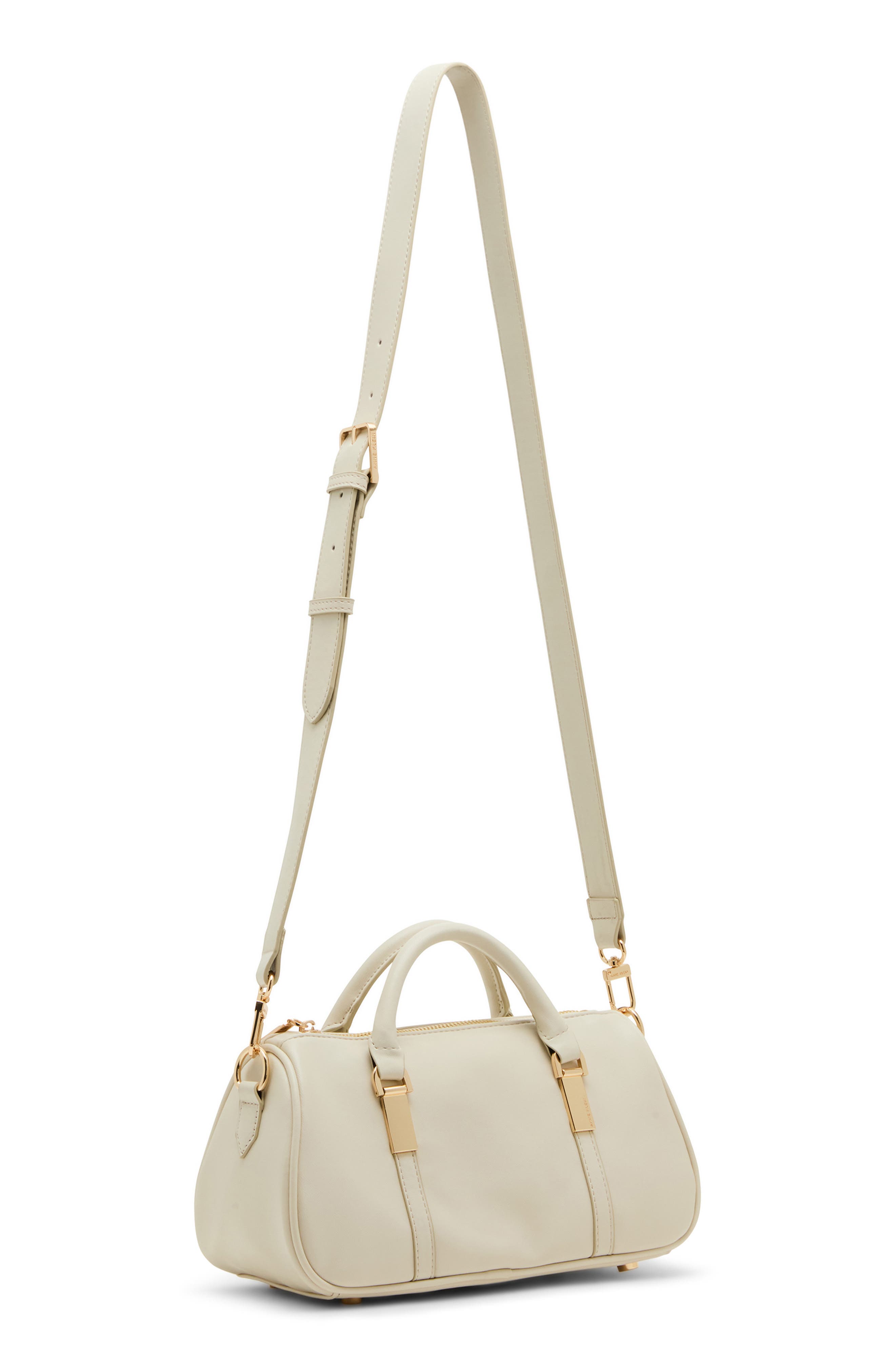Anne Klein Midi Top Handle Satchel, Alternate, color, Parchment