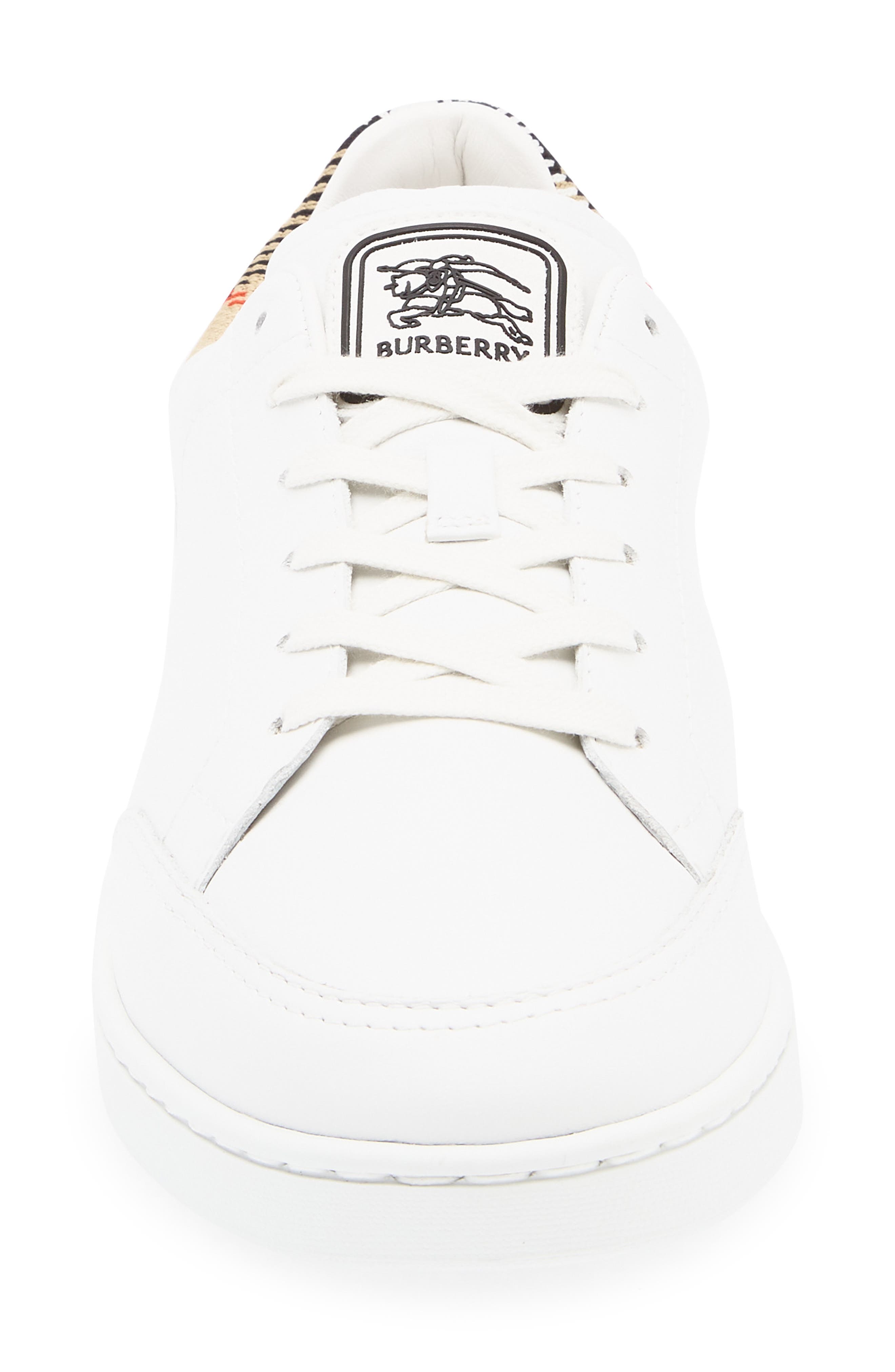 Burberry Set Check Low Top Sneaker, Alternate, color, White