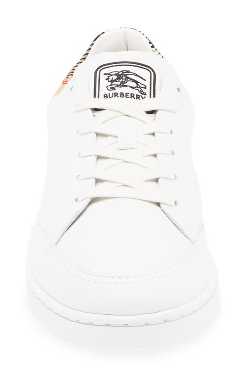 Burberry Set Check Low Top Sneaker In White