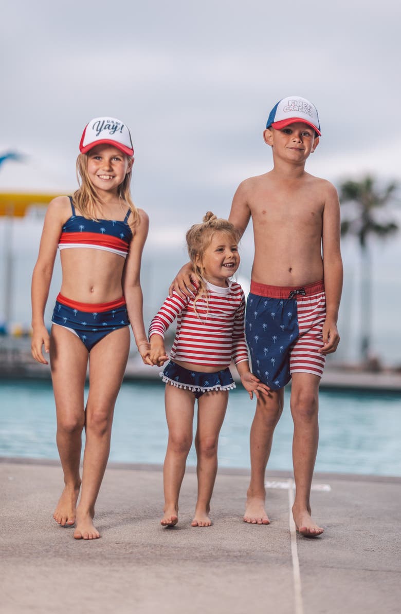 Feather 4 Arrow Kids' Sandy Toes Two-Piece Rashguard Swimsuit, Alternate, color, 