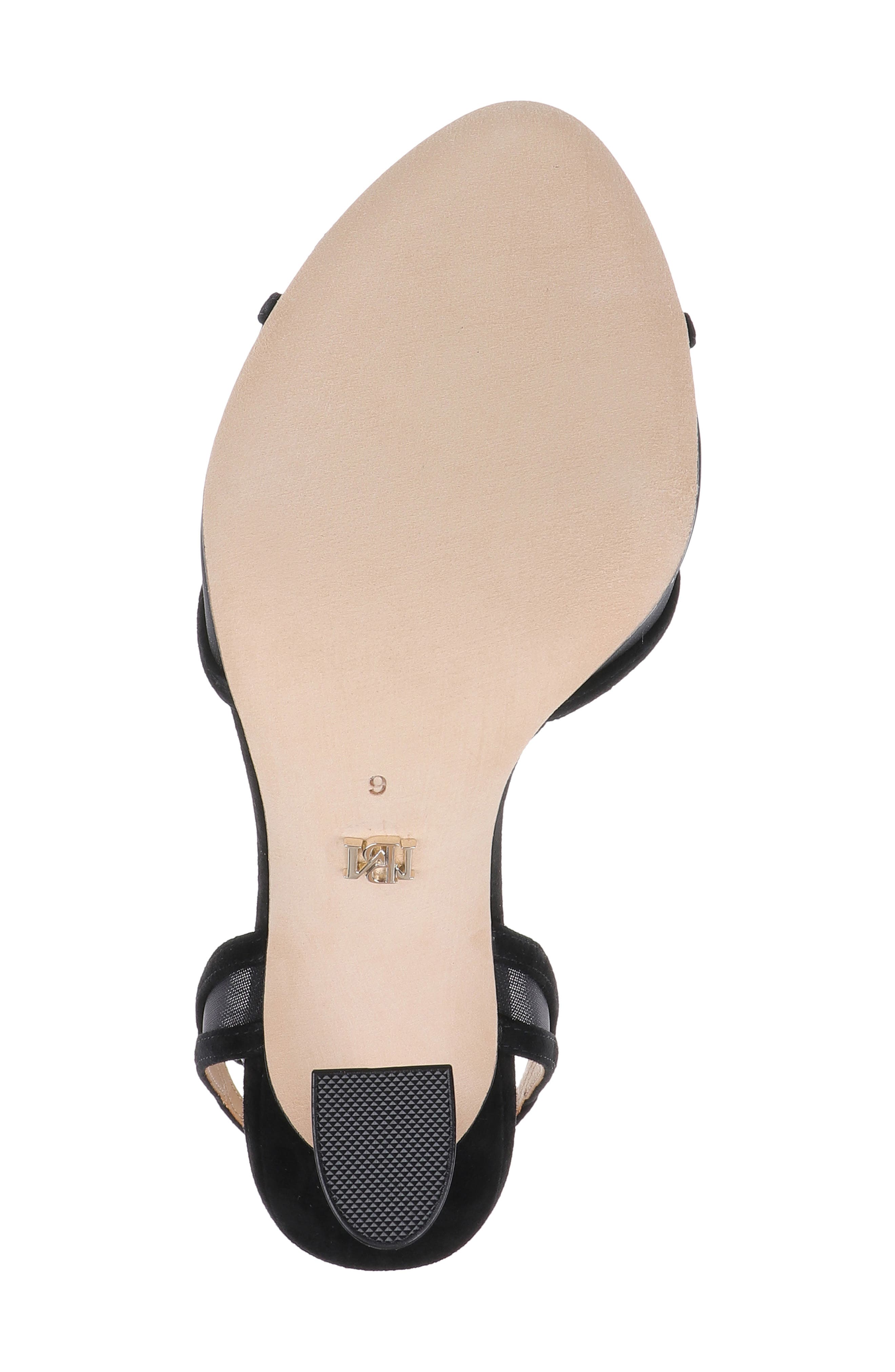 Badgley Mischka Collection Ysabel Ankle Strap Sandal, Alternate, color, Black Suede