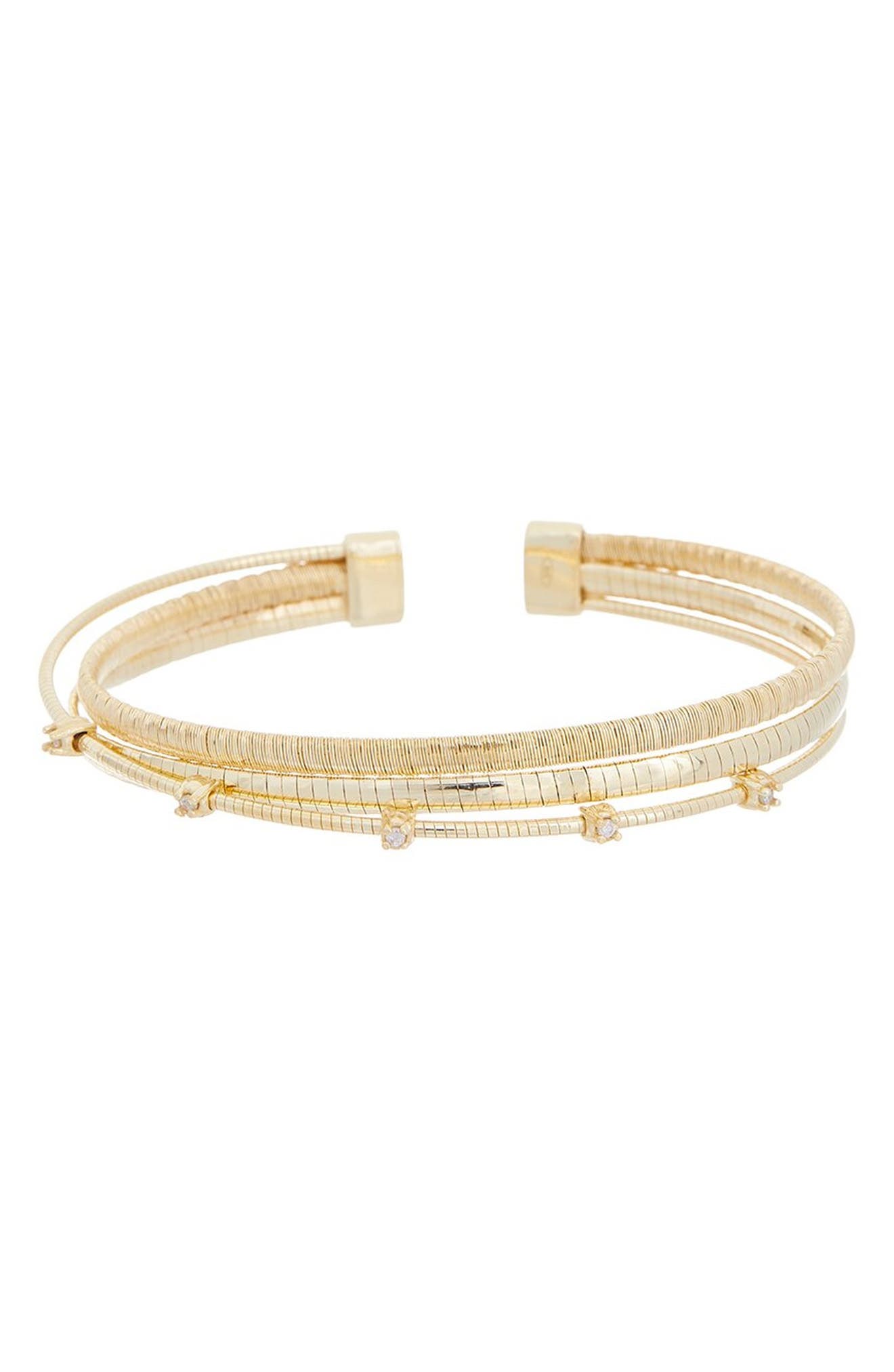 Diamond Multi-Strand Cuff Bangle