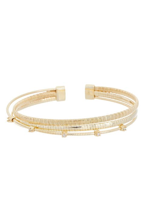 Diamond Multi-Strand Cuff Bangle
