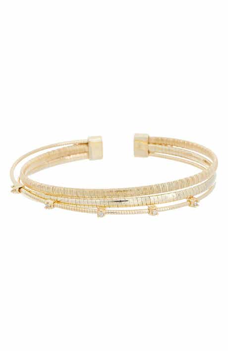 Diamond Multi-Strand Cuff Bangle