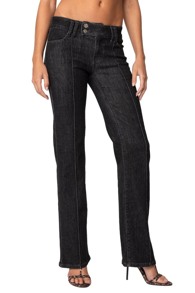 Avril Low Rise Bootcut Jeans, Main, color, BLACK-WASHED