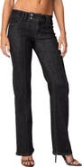 EDIKTED Avril Low Rise Bootcut Jeans