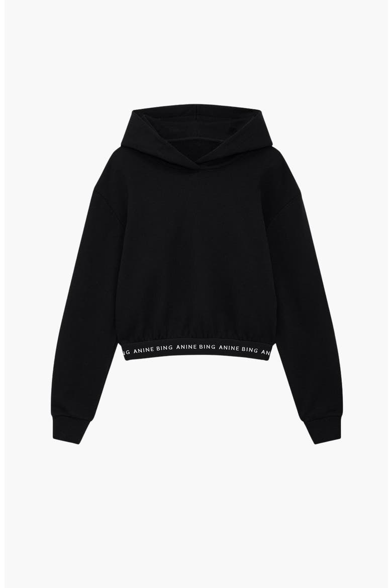 Dany Cropped Hoodie, Alternate, color, Black
