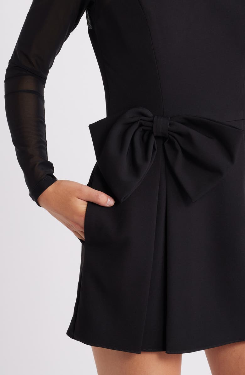 Black Halo Sylvie Long Sleeve Stretch Romper, Alternate, color, 