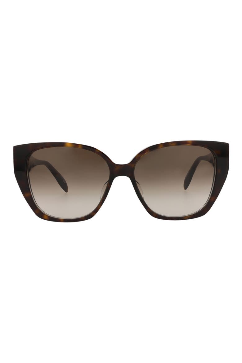 58mm Oversize Cat Eye Sunglasses, Main, color, HAVANA HAVANA BROWN