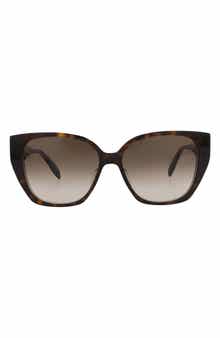 McQueen 58mm Oversize Cat Eye Sunglasses