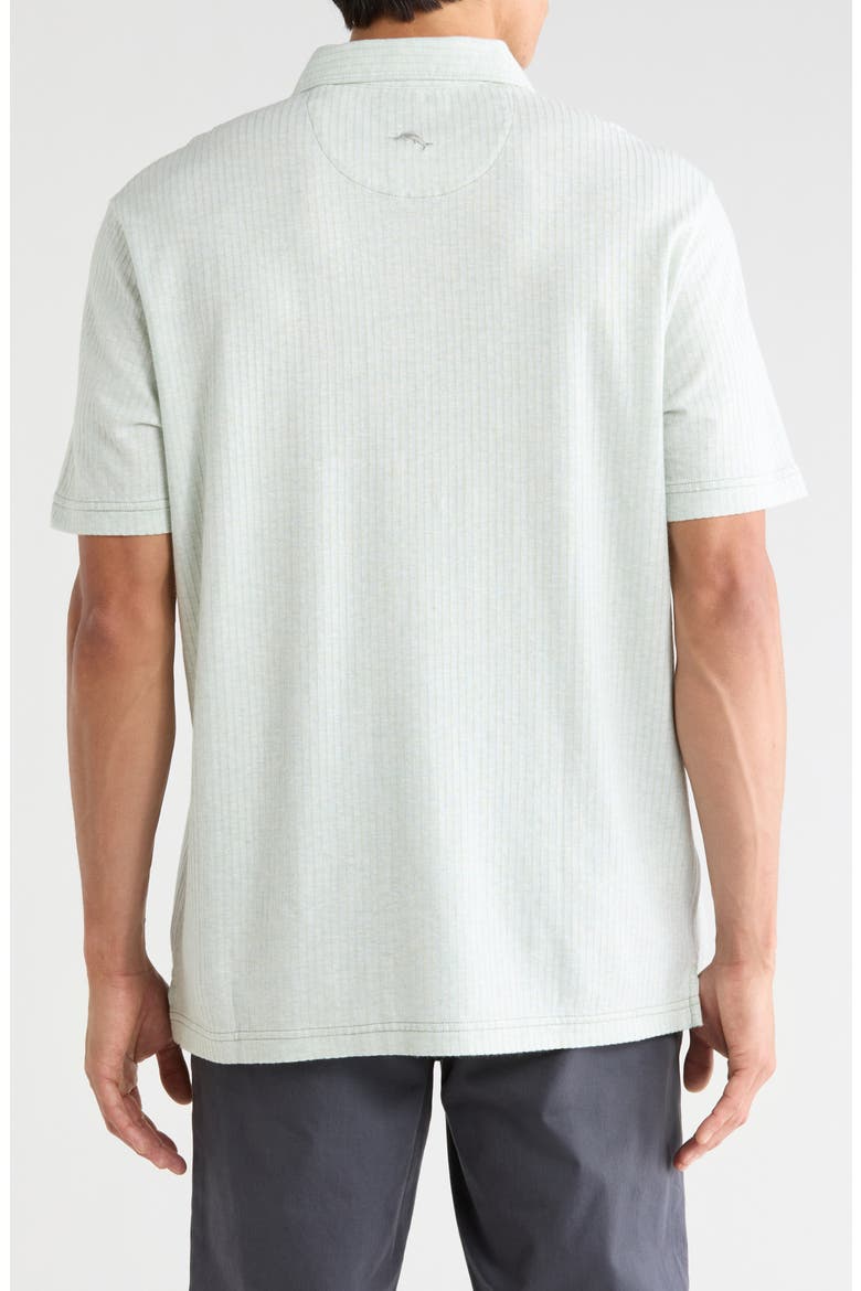 Luzia Beach Stripe Cotton Polo, Alternate, color, LIGHT ROSEMARY HEATHER