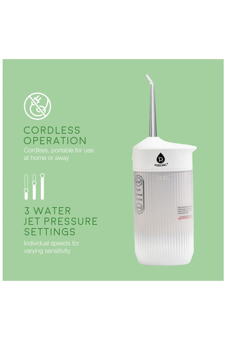 Rechargeable Collapsible Water Flosser, Alternate, color, WHITE