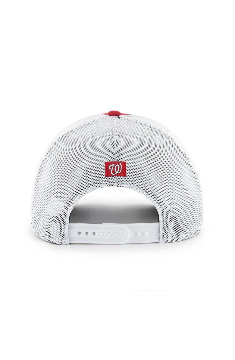 '47 Men's '47 Red/White Washington Nationals Burgess Trucker Snapback Hat, Alternate, color, Red