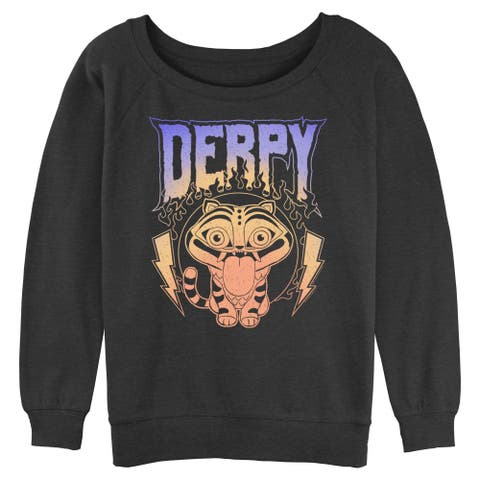 Junior's Mythic Lightning Derpy Long Sleeve Oversized Sweatshirt