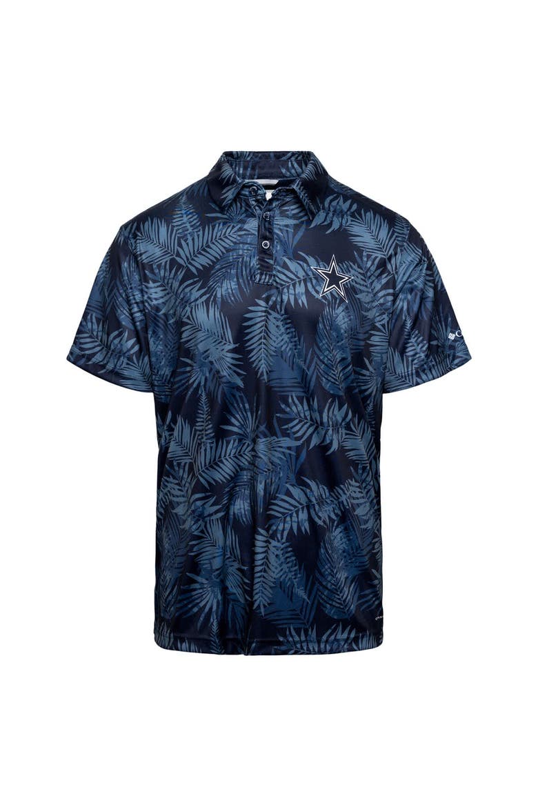 Men's Columbia Navy Dallas Cowboys PFG Super Terminal Tackle™ Omni-Shade™ Polo, Alternate, color, Navy