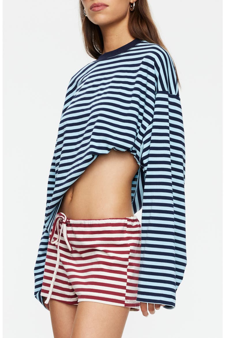 Bloom Stripe Top, Alternate, color, NAVY SEA STRIPE