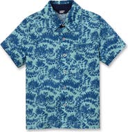 Lands' End Boys Short Sleeve Linen Slub Button Down Shirt